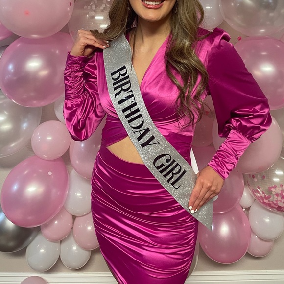 Pink Ruched Dress - Picture 6 of 6